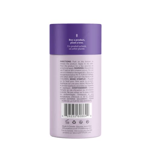 ATTITUDE Baking Soda Free Deodorant for Sensitive Skin with Oatmeal and Chamomile, EWG Verified, Aluminum Free, Plastic-Free, 3 Ounces - Image 3