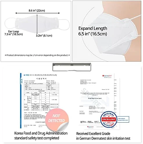 AIRAID-KF94 [Individually Wrapped] - Made in Korea, 4-Layer Filter, 3D Face Mask, Black, White, Adult and Older Teens - Image 5