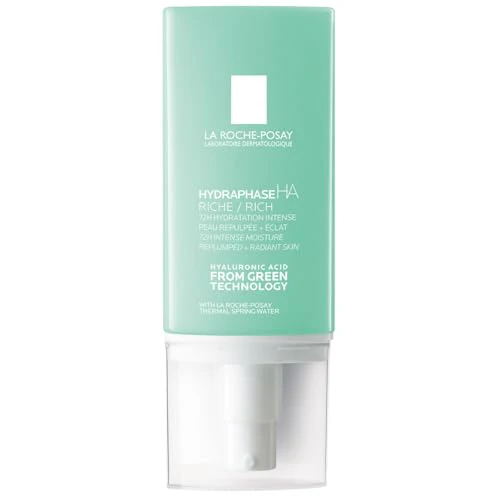 La Roche-Posay Hydraphase HA Rich, Hyaluronic Acid Face Moisturizer for Dry Skin with 72HR Hydration, Oil Free & Non-Comedogenic, 50 ML , 1.69 fl. oz.