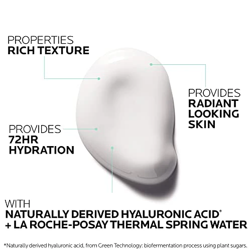 La Roche-Posay Hydraphase HA Rich, Hyaluronic Acid Face Moisturizer for Dry Skin with 72HR Hydration, Oil Free & Non-Comedogenic, 50 ML , 1.69 fl. oz. - Image 3