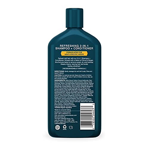 Jason Men's Refreshing 2-in-1 Shampoo and Conditioner, 12 oz - Image 3
