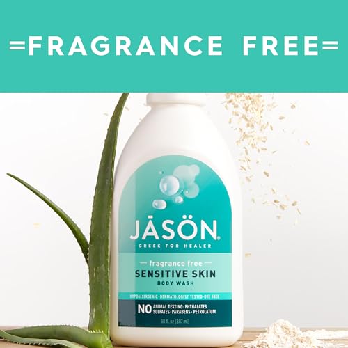 JASON Sensitive Skin Fragrance Free Body Wash, For a Gentle Feeling Clean, 30 Fluid Ounces - Image 6