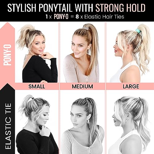 2 Medium PONY-Os for Fine to Normal Hair or Slightly Thick Hair (Black and Copper) - Image 2