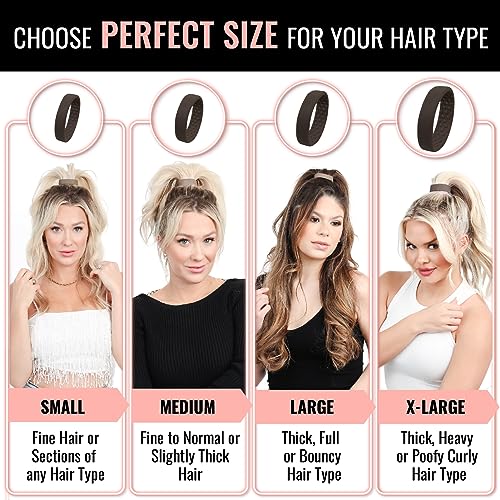2 Medium PONY-Os for Fine to Normal Hair or Slightly Thick Hair (Black and Copper) - Image 4