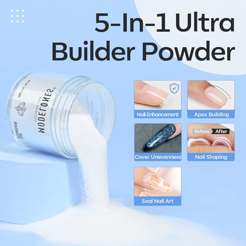 Modelones Dip Powder Clear Color, Nail Dipping Powder French Nail Art, 28+ Long-Lasting Build Powder Pro System Salon DIY at Home No Needed Lamp Cured - Image 2