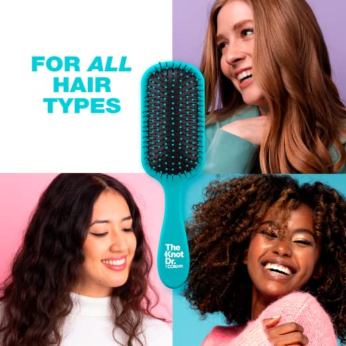 The Knot Dr. hair brush by Conair - Detangling hair brush - Removes Knots and Tangles in wet or dry hair - detangler brush - Blue - Image 5