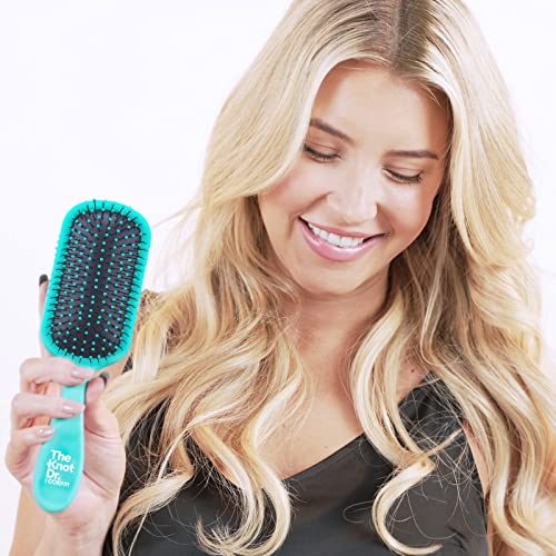 The Knot Dr. hair brush by Conair - Detangling hair brush - Removes Knots and Tangles in wet or dry hair - detangler brush - Blue - Image 7