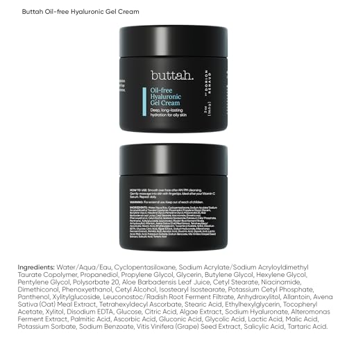Buttah Skin by Dorion Renaud Oil-Free Hyaluronic Gel Cream 2oz - Daily Moisturizer - Hyaluronic Acid for Deep Hydration - AM & PM Moisturizer - Naturally Based Skin Care - Black-Owned Skincare - Image 2