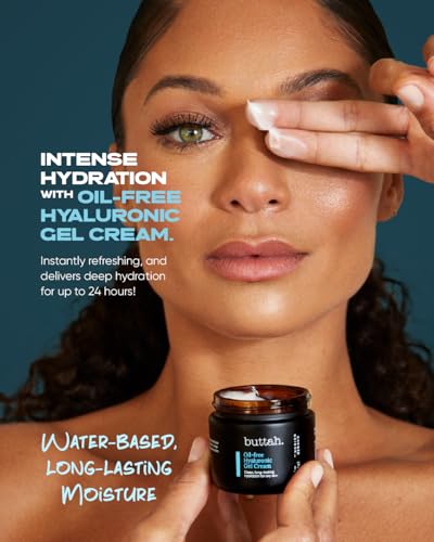 Buttah Skin by Dorion Renaud Oil-Free Hyaluronic Gel Cream 2oz - Daily Moisturizer - Hyaluronic Acid for Deep Hydration - AM & PM Moisturizer - Naturally Based Skin Care - Black-Owned Skincare - Image 3