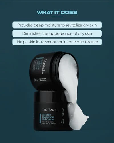 Buttah Skin by Dorion Renaud Oil-Free Hyaluronic Gel Cream 2oz - Daily Moisturizer - Hyaluronic Acid for Deep Hydration - AM & PM Moisturizer - Naturally Based Skin Care - Black-Owned Skincare - Image 4