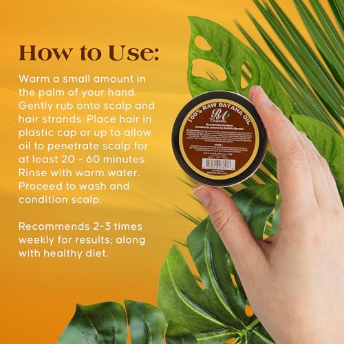 RA Cosmetics Natural Unrefined Batana Oil for Hair Growth & Repair | Nourishing Moisturizer for Damaged Hair - Strengthening Conditioner from Honduras, 4 oz - Image 5