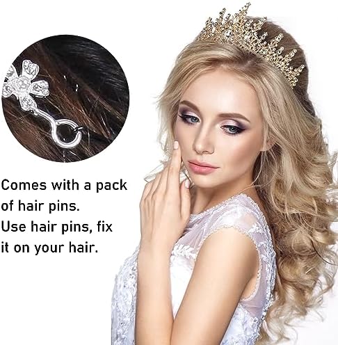 COCIDE Silver Tiara and Crown for Women Crystal Queen Crowns Rhinestone Princess Tiaras for Girl Bride Wedding Hair Accessories for Bridal Birthday Party Prom Halloween Cos-play Costume Christmas - Image 3