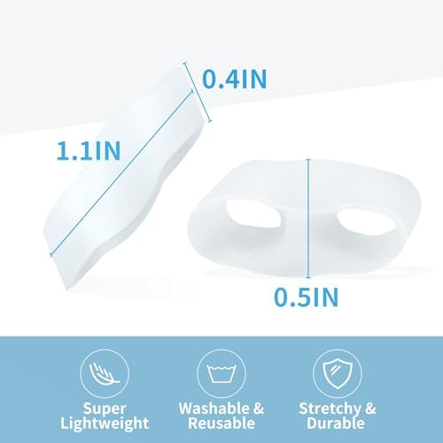 Two Hole Gel Small Toe Separator, 12 Pcs Little Toe Spacer for Overlapping Toe, Calluses, Blister, Relieve Foot Pain, Pinky Toe Corrector for Little Toe Bunion Pain - Image 3