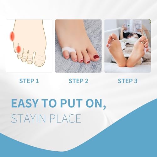 Two Hole Gel Small Toe Separator, 12 Pcs Little Toe Spacer for Overlapping Toe, Calluses, Blister, Relieve Foot Pain, Pinky Toe Corrector for Little Toe Bunion Pain - Image 5