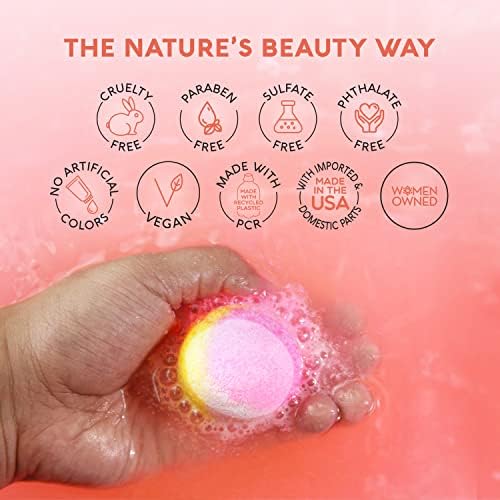 Nature's Beauty Orange Ginger Detox Bath Bomb Gift Set Multi-Pack - Luxury Fizzy Spa Bomb w/Citrus + Woodsy Patchouli Scent Made with Coconut Oil & Witch Hazel, 17.5 oz | 10 ct ea (2 Pack) - Image 5