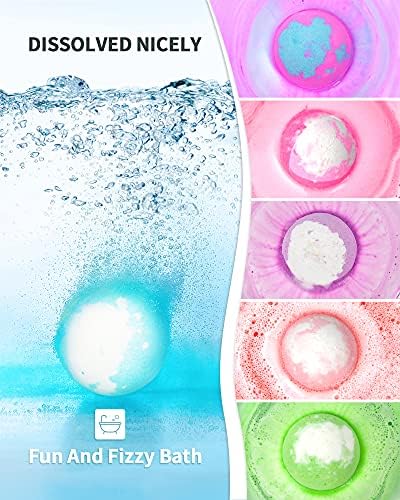 Light Up Bath Bombs with Surprise Inside, 4.23 oz Natural Bath Bombs Gift Set 6 with Essential Oils, Magnesium Large Bath Bombs for Women Relaxing Spa Bath Skin Moisturize Gifts for Women - Image 7