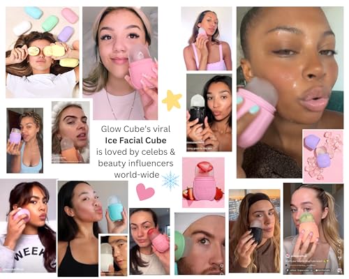 Glow Cube Ice Roller For Face Eyes and Neck To Brighten Skin & Enhance Your Natural Glow/Reusable Facial Tool to Tighten & Tone Skin & De-Puff The Eye Area (Black) - Image 2