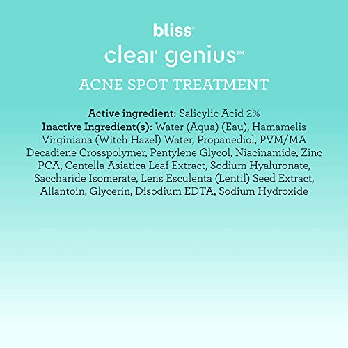 Bliss Clear Genius Acne Spot Treatment – Maximum Strength 2% Salicylic Acid Shrinks Blemishes – Clean, Vegan, Cruelty-Free, 0.5 Fl Oz - Image 7
