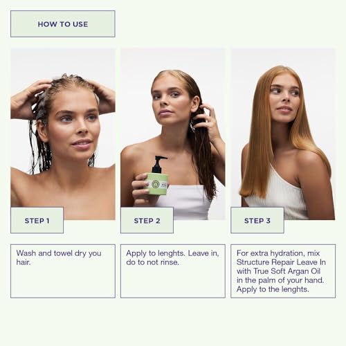 Maria Nila Structure Repair, Leave-in Cream, 6.8 Fl Oz, For Damaged & Chemically Treated Hair, Algae Extract Rebuilds & Moisturizes, 100% Vegan & Sulfate/Paraben free - Image 3