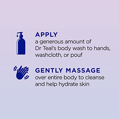 Dr Teal's Body Wash with Pure Epsom Salt, Sleep Blend with Melatonin, Lavender & Chamomile Essential Oils, 24 fl oz (Pack of 4) - Image 3