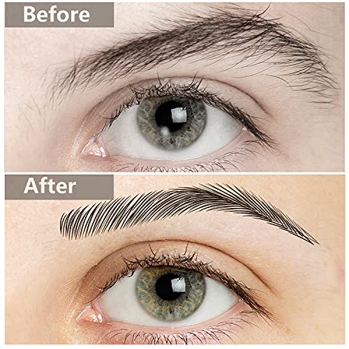 Maitys 12 Sheets 108 Pairs 4D Hair Like Waterproof Eyebrow Tattoos Stickers Temporary Transfer Brows Decal Peel off Fake Eyebrow Sticker Instant Authentic Brow Decal for Women(Vivid Style) - Image 4