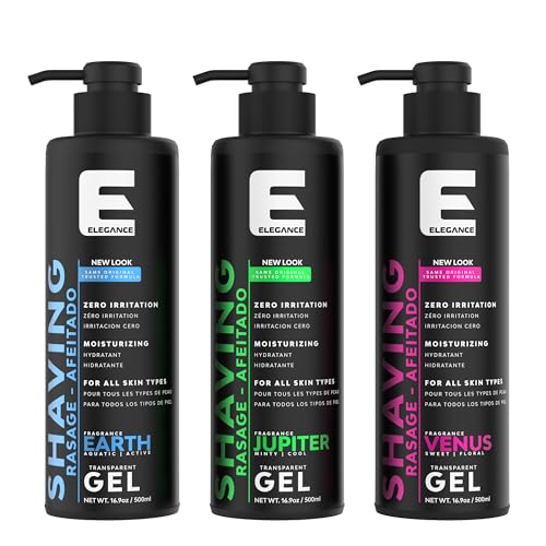 E Elegance Barber Accessories - Transparent Shaving Gel For Men Or Women, Aquatic/Acive Earth Fragrance - The Ultimate Shaving Solution For A Smooth, Irritation-Free Experience, 16,9 Oz - Image 6
