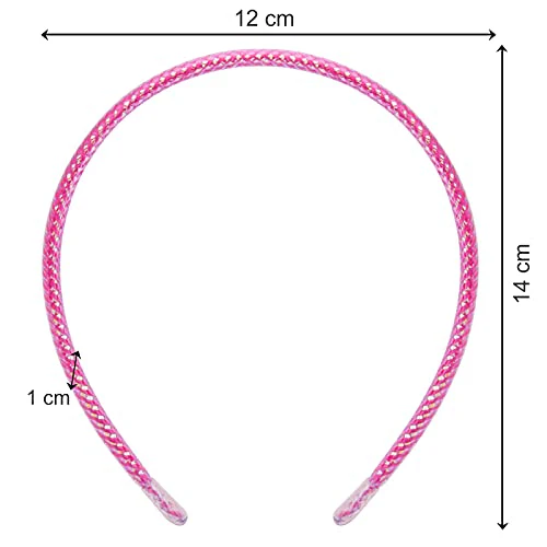 Candygirl Shiny Headbands for Girls Sparkle Headbands for Women 1 cm Satin Covered Plain Headbands Colorful Plastic Headbands (10pcs multicolored) - Image 2