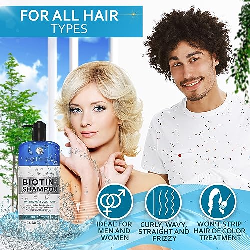 Biotin Shampoo for Thicker Stronger Hair - Volumizing & Thickening Shampoo for Men and Women - Sulfate Free, Salon Grade Formula to Boost Volume for Fine and Thinning Hair - Ideal for All Hair Types - Image 6