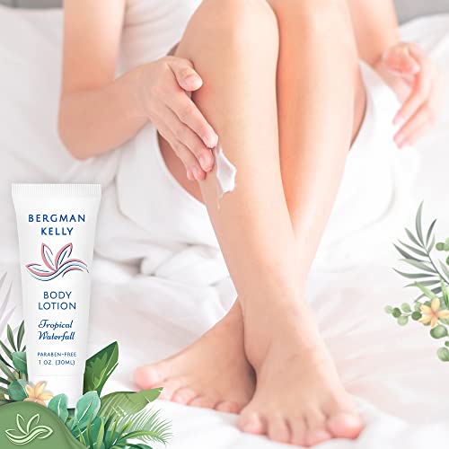 BERGMAN KELLY Hotel Toiletries Bundle (Tropical Waterfall, 1 oz each, 100 Pieces) 4-Piece Set: 25 Round Bar Soap, 25 Shampoo, 25 Conditioner & 25 Body Lotion - Bulk Mini Guest Amenities Supply - Image 5