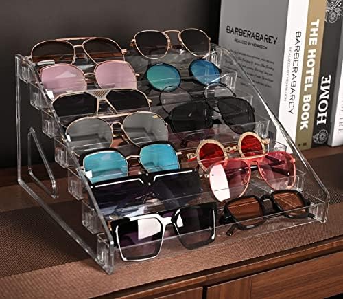 Sunglasses Organizer - Clear Eyeglasses Display stand - Eyeglasses Storage - For Glasses Tabletop Holder Stand(7 Layer) - Image 3