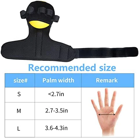 Anti-spasticity Ball Splint Hand Finger for Hand Stroke Hemiplegia Finger Recovery Spasm Dystonia Hemiplegia Finger Training Hand Functional Impairment for Children and Men and Women (Medium) - Image 2