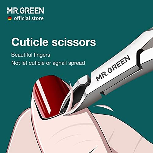MR.GREEN Cuticle Nippers Nail Manicure Scissors Cuticle Clippers Trimmer Dead Skin Remover Stainless Steel Cutters Beauty Tool With Pusher (Mr-1028+Pusher) - Image 2