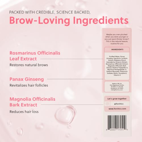 ForBrow Eyebrow Growth Serum For Thicker Brows - Natural & Organic Conditioner For Fuller and Thick Eyebrows | Vegan & Cruelty-Free Formula | New Innovative Peptides - [0.10 fl. oz/ 3ml] - Image 6