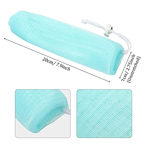 Exfoliating Mesh Soap Pouch Mesh Soap Saver Bag Bubble Foam Net for Body Facial Cleaning Tool, Random Colors (20 Pieces) - Image 2