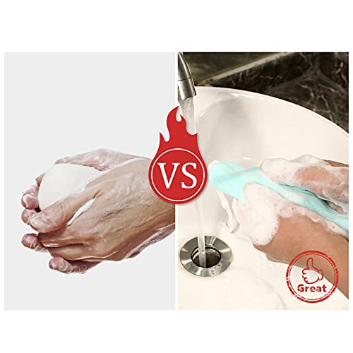 Exfoliating Mesh Soap Pouch Mesh Soap Saver Bag Bubble Foam Net for Body Facial Cleaning Tool, Random Colors (20 Pieces) - Image 4