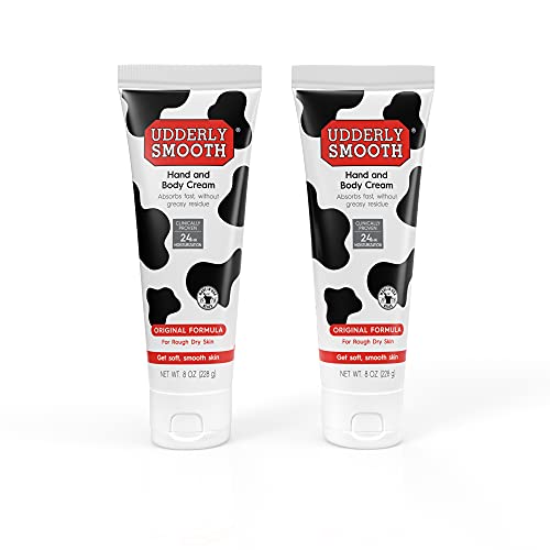 Udderly Smooth Non-Greasy Original Body Cream Formula, 8oz Tube, Pack of 2