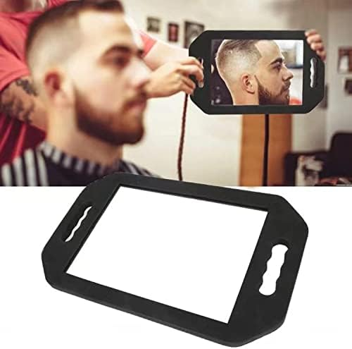 Handle Mirror – Large Hand Mirror with Double Handle - Rectangular Hand Held Mirror with Handle - Lightweight Hair Salon Equipment Hairstylist and Barber Accessories (1Pcs Rectangle) - Image 2