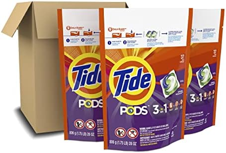Tide PODS Laundry Detergent Soap Pods, Spring Meadow, 37 Count (Pack of 3 Bag Value Pack), Total 111 Count, HE Compatible - Image 5