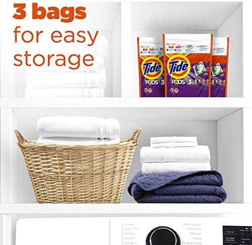 Tide PODS Laundry Detergent Soap Pods, Spring Meadow, 37 Count (Pack of 3 Bag Value Pack), Total 111 Count, HE Compatible - Image 8