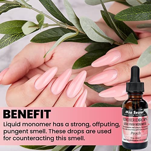 Mia Secret Monomer Drops - Peach Scent - 1oz - Odor Neutralizer - Liquid Acrylic - Image 3