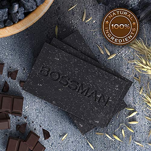 6 Pack Bossman Mens Bar Soap 4-in-1 All Natural Organic Beard Wash, Shampoo, Body Wash, Shaving and Bath Soap - Essential Beard Care, Scent- Eucalyptus and Tea Tree - Image 5