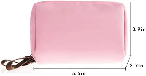Small Makeup Bag, Portable Waterproof Cosmetic Bag Travel Makeup Pouch for Women (Pink, Square) - Image 7