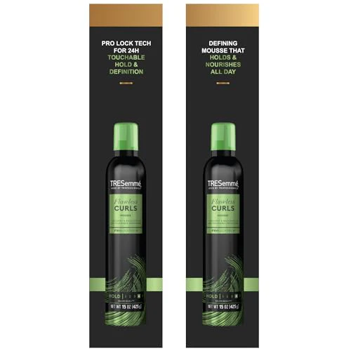 TRESemmé Hair Mousse 2-Pack + Keratin Repair Hair Mask – Flawless Curls Alcohol-Free, Anti-Frizz Hair Products with Heat Protection (3 Piece Set) - Image 4