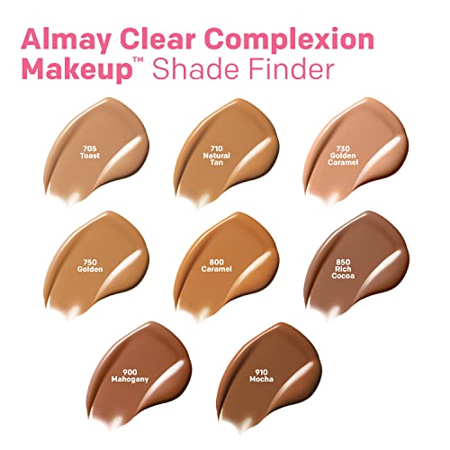 Almay Clear Complexion Acne Foundation Makeup with Salicylic Acid - Lightweight, Medium Coverage, Hypoallergenic, -Fragrance Free, for Sensitive Skin , 200 Buff, 1 fl oz. - Image 7