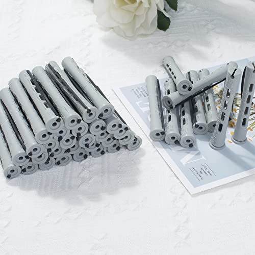 Perm Rods,60 pcs Hair Rollers for Natural Hair Long Short Hair Styling Tool Hair Curlers Small Size 0.59 inch Gray Color - Image 9