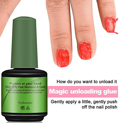 Magic Soak-Off Quick,Professional Nail Polish Remover for Natural, Gel Nails (Green-1) - Image 3