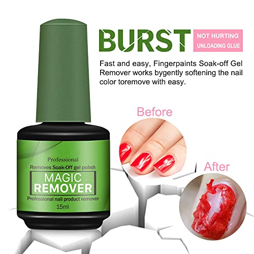 Magic Soak-Off Quick,Professional Nail Polish Remover for Natural, Gel Nails (Green-1) - Image 4