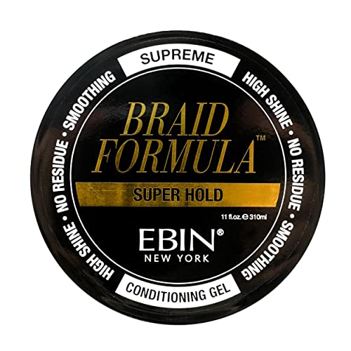 EBIN NEW YORK Braid Formula Conditioning Gel, Super Hold, 11 Oz | Great for Braiding, Twisting, Edges, No Residue, No Flaking, Strong Hold, High Shine, Smoothing with Clean, No Build-up - Image 7