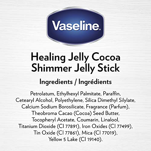 Vaseline Rich Moisturizing Healing Jelly Cocoa Butter, 13 oz Bundled with Cocoa Shimmer Stick, 1.4 oz. Provides Radiant and Shimmering Moisturized Skin with Pleasant Scent - Image 4