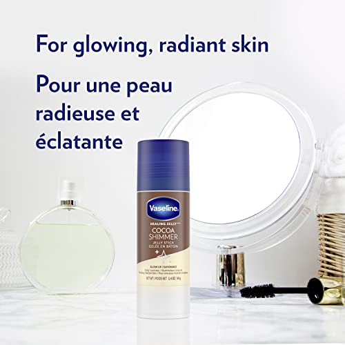 Vaseline Rich Moisturizing Healing Jelly Cocoa Butter, 13 oz Bundled with Cocoa Shimmer Stick, 1.4 oz. Provides Radiant and Shimmering Moisturized Skin with Pleasant Scent - Image 5